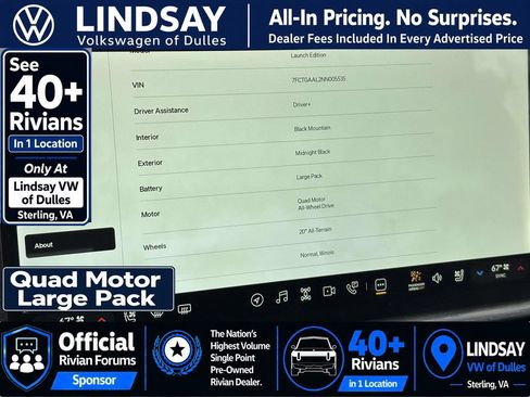 Used 2022 Rivian R1T Launch Edition AWD/4WD image 26