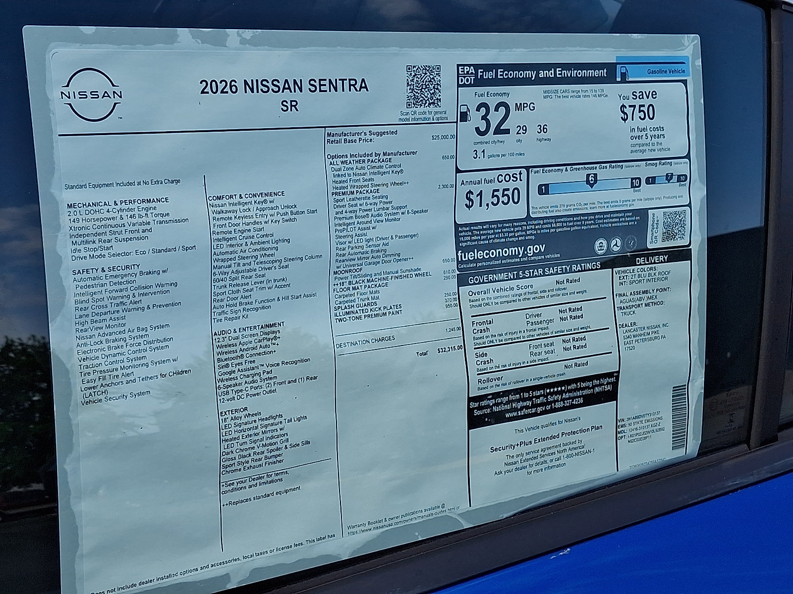 New 2026 Nissan Sentra SR w/ SR Premium Package FWD image 5