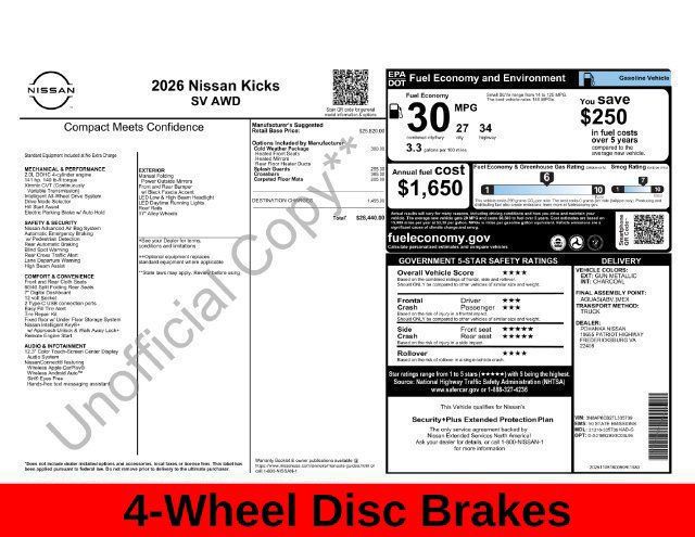 Used 2026 Nissan Kicks SV w/ Cold Weather Package AWD/4WD image 29
