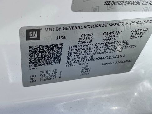 Used 2021 Chevrolet Silverado 1500 High Country w/ Technology Package AWD/4WD image 30