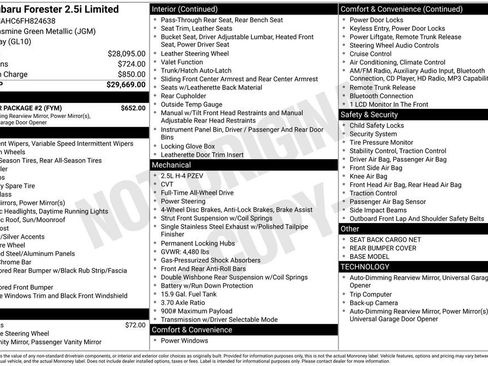 Used 2015 Subaru Forester 2.5i Limited w/ Popular Package #2 image 3