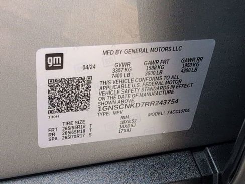 Certified 2024 Chevrolet Tahoe LT RWD image 33