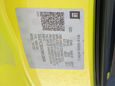 Used 2021 Chevrolet Corvette Stingray Premium Conv w/ Z51 Performance Package image 22