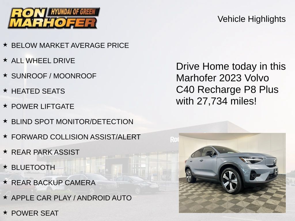 Used 2023 Volvo C40 P8 Recharge Plus AWD/4WD image 13
