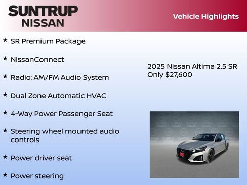 New 2025 Nissan Altima 2.5 SR w/ SR Premium Package image 8