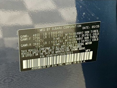 Certified 2025 Subaru Outback Premium w/ Popular Package #1A image 31