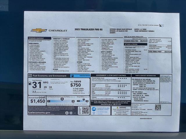 Used 2023 Chevrolet TrailBlazer RS w/ Convenience Package FWD image 26