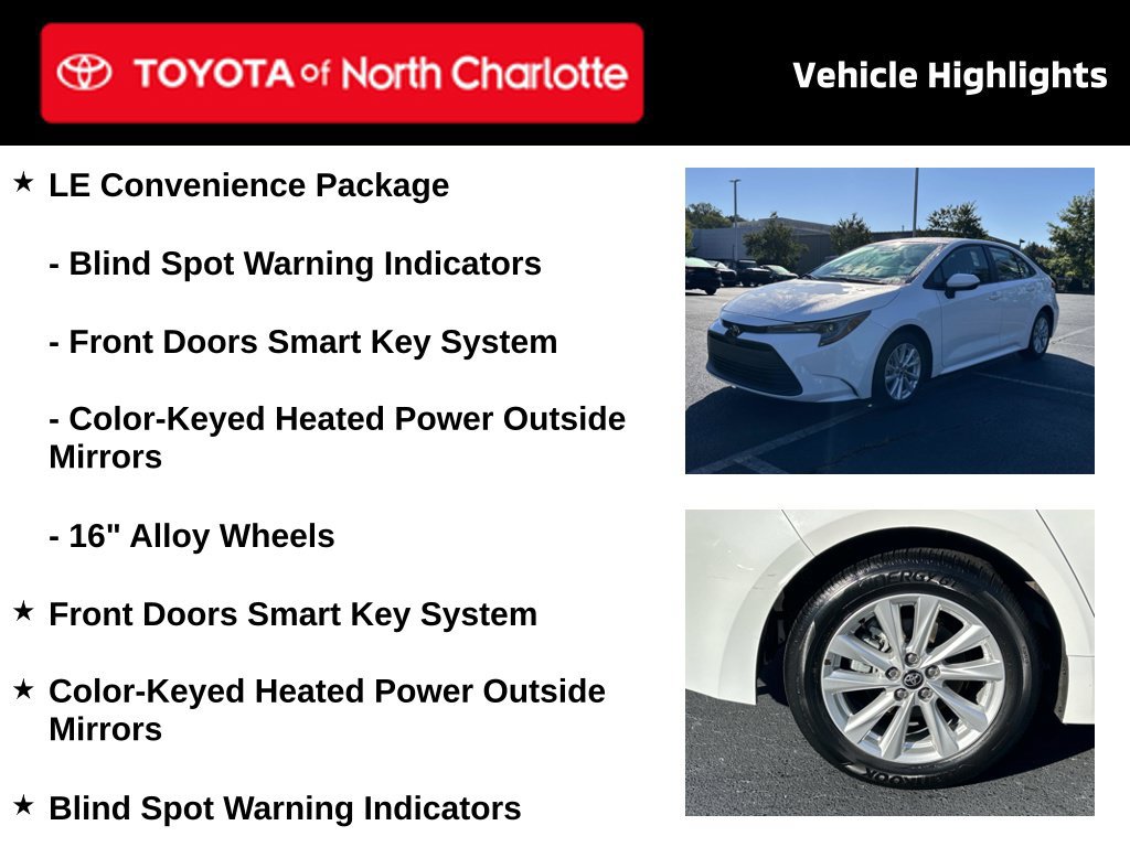 Used 2024 Toyota Corolla LE w/ LE Convenience Package FWD image 4