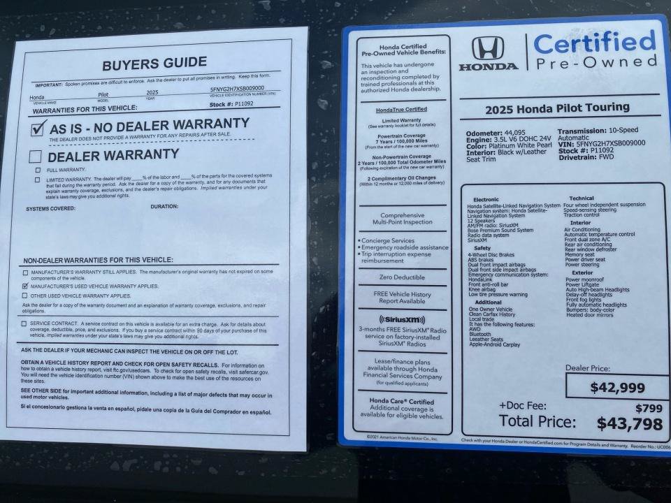 Certified 2025 Honda Pilot Touring image 37