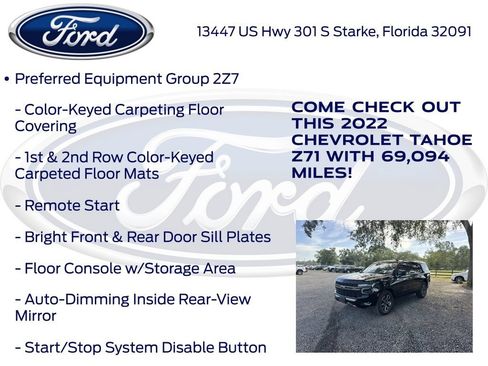 Used 2022 Chevrolet Tahoe Z71 w/ Z71 Off-Road Package AWD/4WD image 19