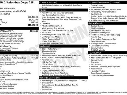 New 2024 BMW 228i Gran Coupe w/ Premium Package image 13