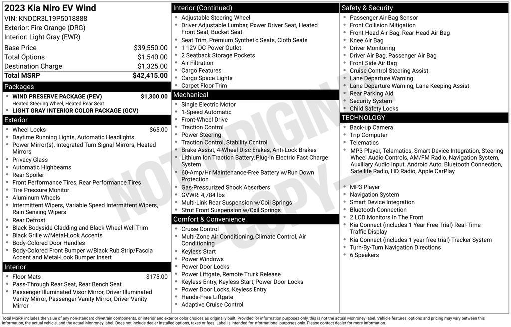 Used 2023 Kia Niro Wind w/ Wind Preserve Package FWD image 17