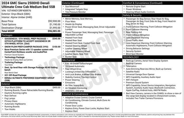 Used 2024 GMC Sierra 2500 Denali Ultimate AWD/4WD image 12