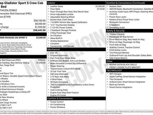 New 2025 Jeep Gladiator Sport image 38