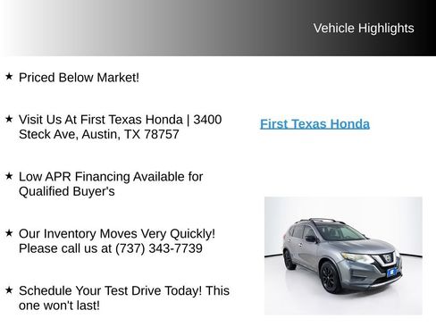 Used 2017 Nissan Rogue SV w/ Midnight Edition FWD image 9