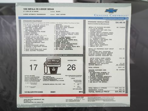 Used 1996 Chevrolet Impala SS image 38