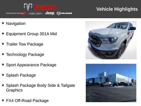 Used 2022 Ford Ranger XLT w/ Equipment Group 301A Mid image 3