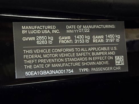 Used 2022 Lucid Air Grand Touring image 77