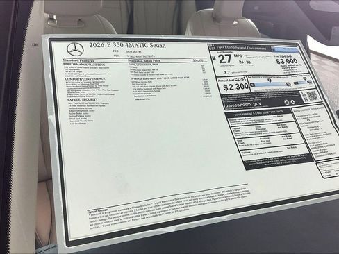 New 2026 Mercedes-Benz E 350 4MATIC Sedan image 13