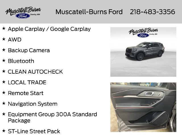 Certified 2025 Ford Explorer ST-Line w/ ST-Line Street Pack AWD/4WD image 7