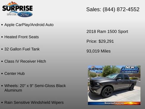 Used 2018 RAM 1500 Sport w/ Convenience Group AWD/4WD image 22