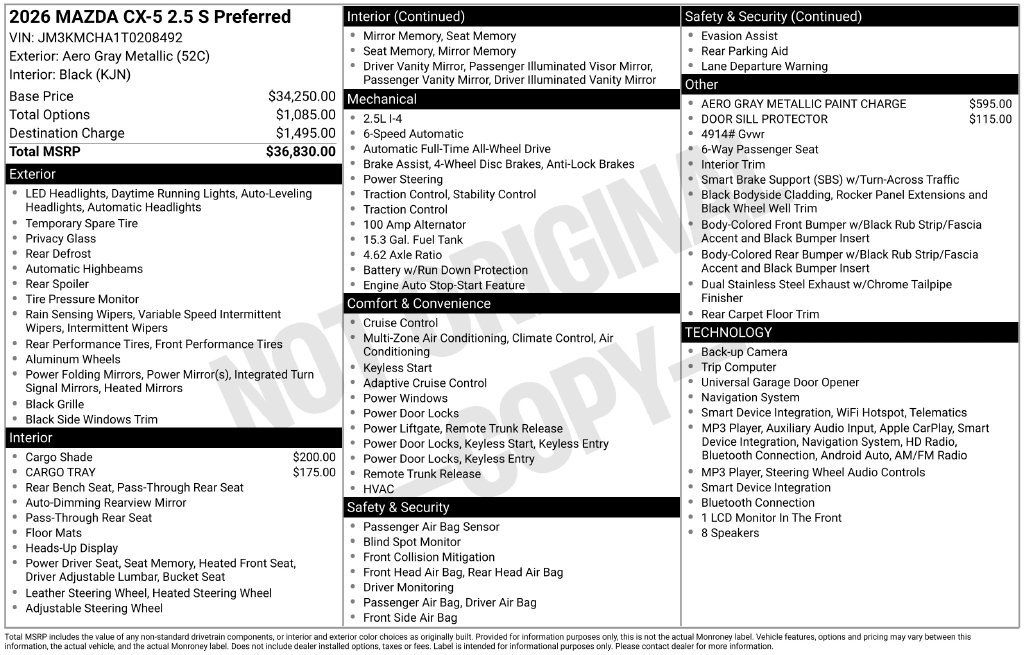 New 2026 MAZDA CX-5 Preferred AWD/4WD image 3