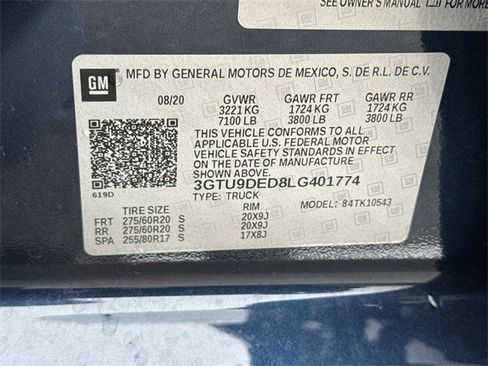 Used 2020 GMC Sierra 1500 SLT w/ SLT Premium Plus Package image 39