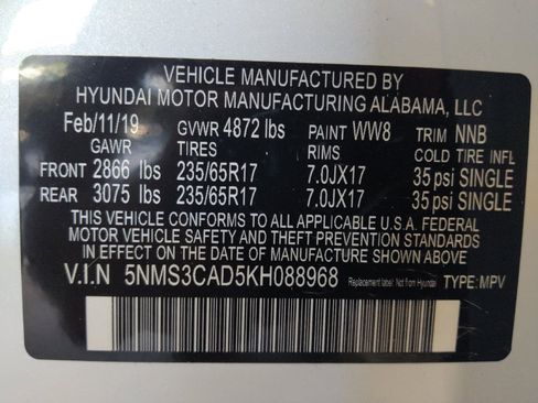 Used 2019 Hyundai Santa Fe SEL w/ Cargo Package AWD/4WD image 33