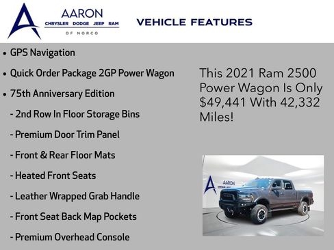 Used 2021 RAM 2500 Power Wagon w/ 75th Anniversary Edition AWD/4WD image 4