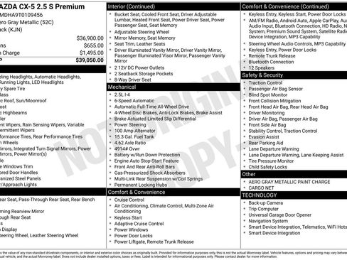 New 2026 MAZDA CX-5 2.5 S w/ Premium Package AWD/4WD image 4