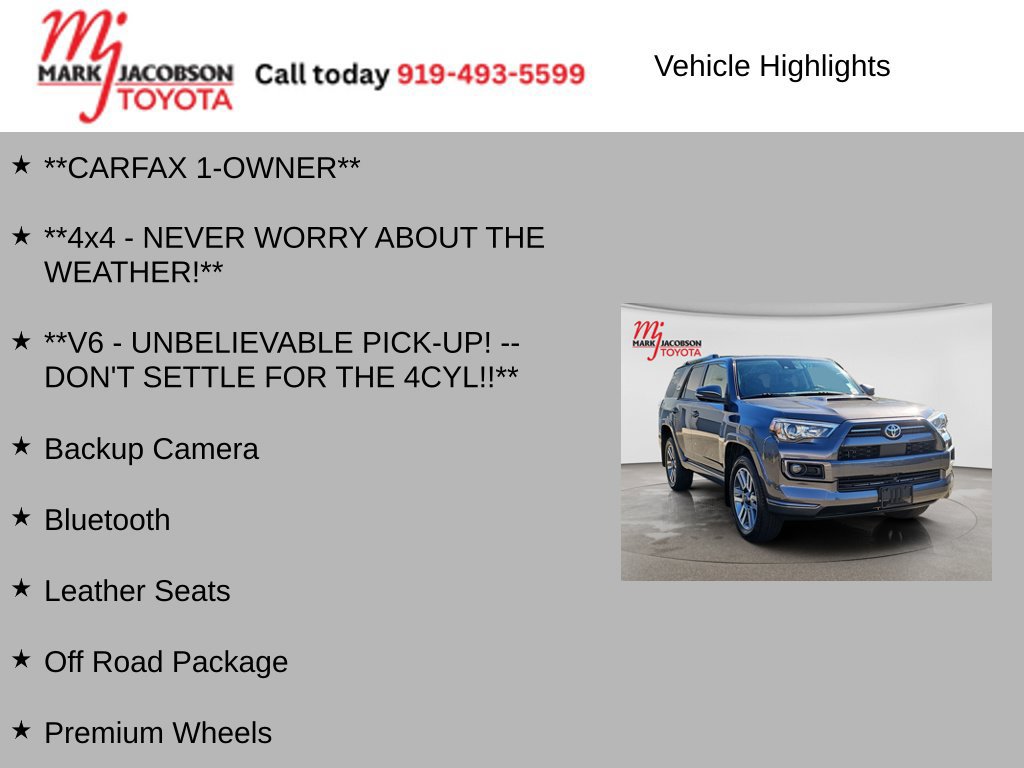 Used 2022 Toyota 4Runner TRD Sport w/ Technology Package AWD/4WD image 7