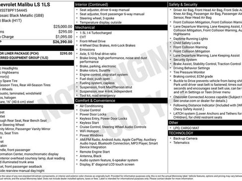 Used 2023 Chevrolet Malibu LS w/ LPO, Floor Liner Package image 11