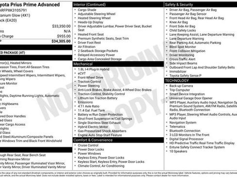Used 2019 Toyota Prius Prime Advanced FWD image 28