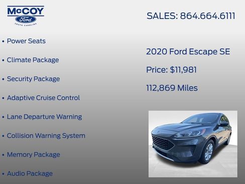 Used 2020 Ford Escape SE FWD image 9
