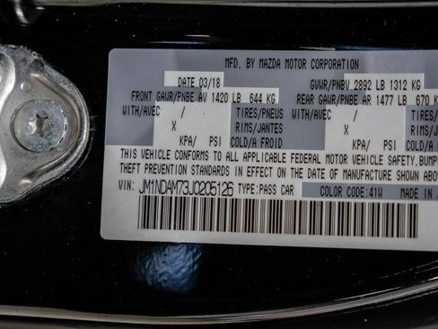 Used 2018 MAZDA MX-5 Miata RF Grand Touring RWD image 65