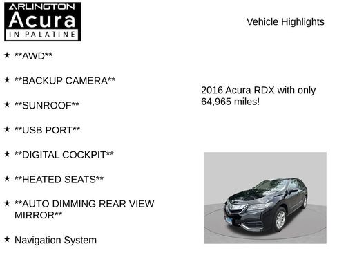 Used 2016 Acura RDX AWD w/ Technology Package image 7