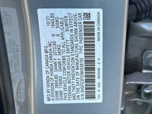 Used 2022 Honda Civic Sport image 26