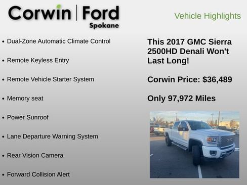 Used 2017 GMC Sierra 2500 Denali w/ Suspension Package, Off-Road image 12