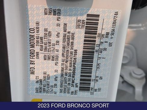 Certified 2023 Ford Bronco Sport Big Bend w/ Convenience Package AWD/4WD image 32