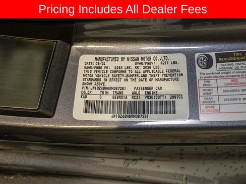 Certified 2024 Nissan Z Performance w/ Floor Mat Package RWD image 22