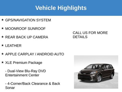 Used 2019 Toyota Sienna XLE Premium AWD/4WD image 3