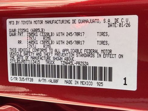 New 2026 Toyota Tacoma SR5 image 26