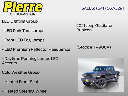 Used 2021 Jeep Gladiator Rubicon AWD/4WD image 12