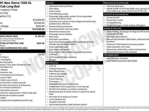 Used 2000 GMC Sierra 1500 SL w/ Convenience Group RWD image 19