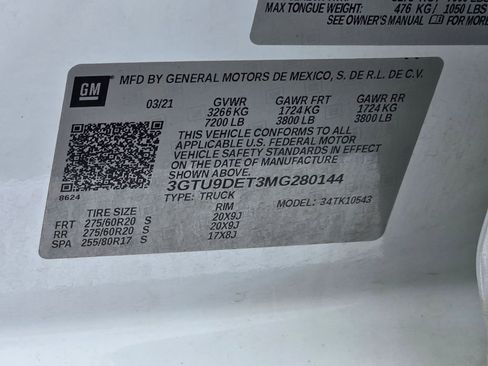 Used 2021 GMC Sierra 1500 SLT w/ SLT Premium Plus Package image 52