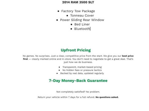 Used 2014 RAM 3500 SLT w/ Protection Group image 2