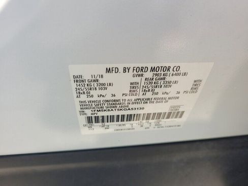 Used 2019 Ford Explorer UTILITY image 16