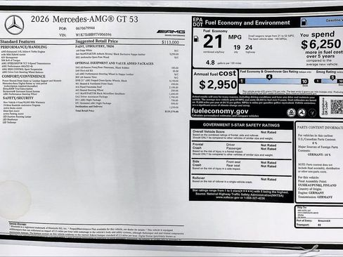 New 2026 Mercedes-Benz AMG GT 53 image 19