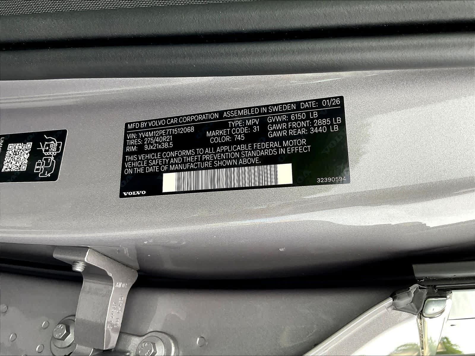 New 2026 Volvo XC90 B5 Plus w/ Protection Package AWD/4WD image 36