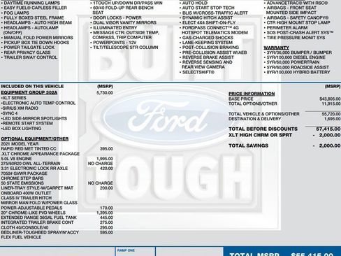 Used 2021 Ford F150 XLT w/ Equipment Group 302A High AWD/4WD image 2